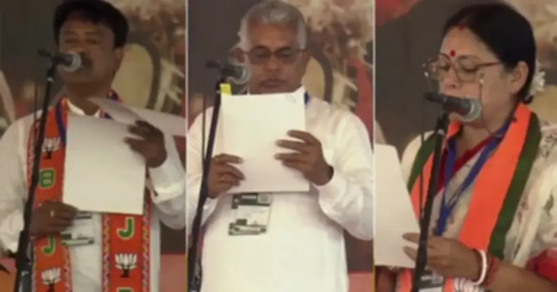শুভেন্দু অধিকারী পশ্চিমবঙ্গের নতুন মুখ্যমন্ত্রী হিসেবে শপথ নিলেন