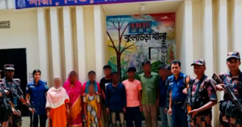 কুলাউড়া সীমান্তে ঠেলে পাঠানো ১০ বাংলাদেশিকে স্বজনদের কাছে হস্তান্তর
