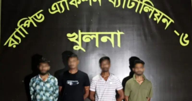 খুলনায় র‌্যাবের অভিযানে বি কোম্পানির চার সদস্য গ্রেফতার