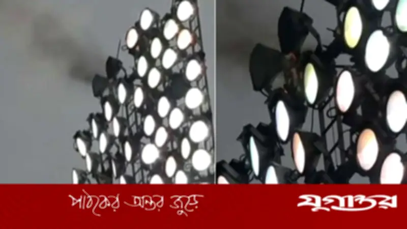 মিরপুর টেস্টে ফ্লাডলাইটে আগুন, খেলা চালু