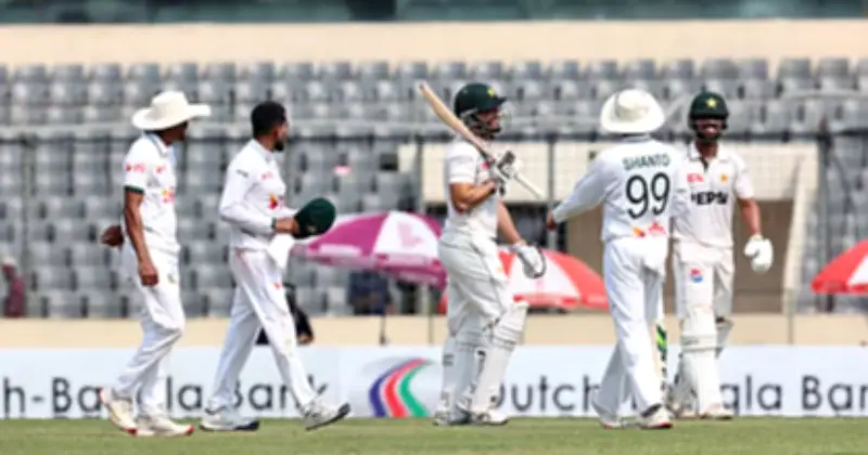 মিরপুর টেস্টে পাকিস্তানের বিপদ, জয়ের জন্য ১৫২ রান দরকার