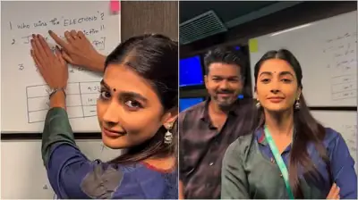 পূজা হেগড়ের ‘জানা নায়াগান’ সেটের পোস্ট ভাইরাল, বিজয়কে শুভেচ্ছা