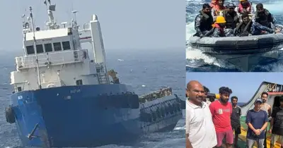 আরব সাগরে যান্ত্রিক ত্রুটিতে বিপদগ্রস্ত জাহাজ থেকে সাত নাবিক উদ্ধার