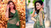 সবুজ শাড়িতে সতেজ তানজিকা ও ফারিন