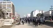 শ্রীপুরে পোশাক কারখানায় শ্রমিক বিক্ষোভ, পুলিশের টিয়ার শেল নিক্ষেপ