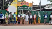 কুড়িগ্রামে রামিসা হত্যার প্রতিবাদে মানববন্ধন, দ্রুত বিচারের দাবি