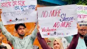 ভৈরবে মানববন্ধনে শিশু-নারী নির্যাতনের প্রতিবাদ