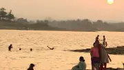 কাপ্তাই হ্রদে সূর্যাস্তের অপূর্ব দৃশ্য