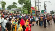 বেতনের দাবিতে মহাসড়ক অবরোধ, পুলিশের লাঠিচার্জ