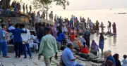 ঈদের ছুটিতে চাঁদপুরের তিন নদীর মোহনায় পর্যটকের ঢল