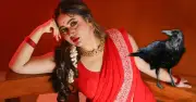 কাকের প্রতি ভালোবাসা আর মস্কো উৎসবে বেনারসি গাউনে ভাবনার প্রতিনিধিত্ব