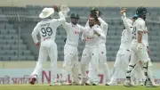 বাংলাদেশ-পাকিস্তান টেস্ট বৃষ্টিতে বন্ধ, শরণখোলায় মানববন্ধন