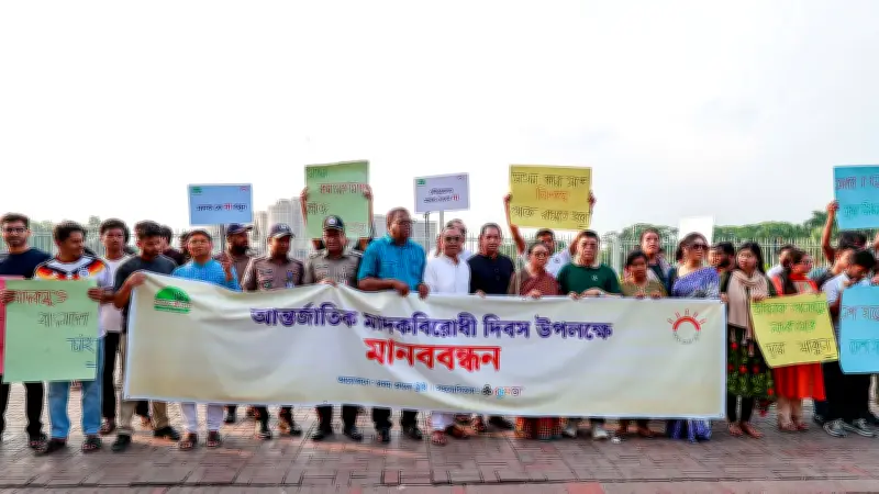 আন্তর্জাতিক মাদকবিরোধী দিবসে সারাদেশে মানববন্ধন