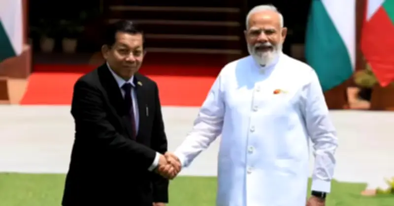 মিয়ানমারকে ভারতের নিরাপত্তা নিশ্চিতের আশ্বাস মোদি-হ্লাইং বৈঠকে