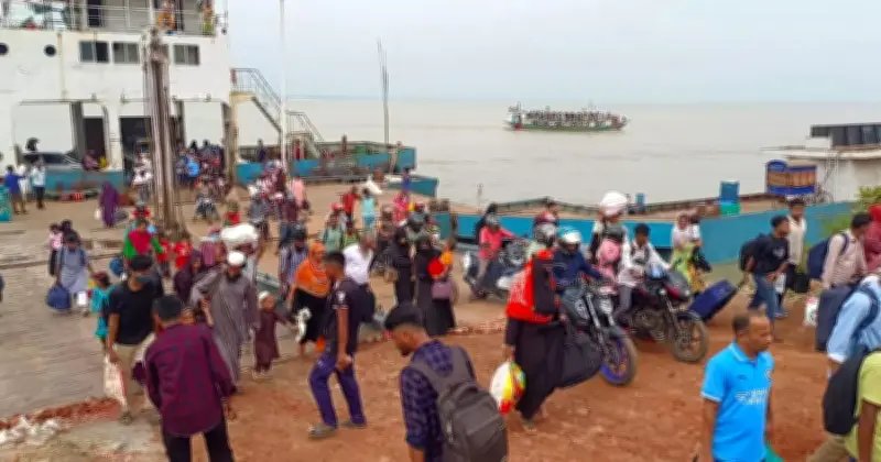 ঈদের পর পাটুরিয়ায় যাত্রীদের ভিড়, ঢাকামুখী লঞ্চে বাড়তি ভাড়ার অভিযোগ