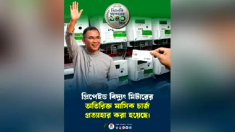 প্রিপেইড মিটারে মাসিক চার্জ প্রত্যাহার