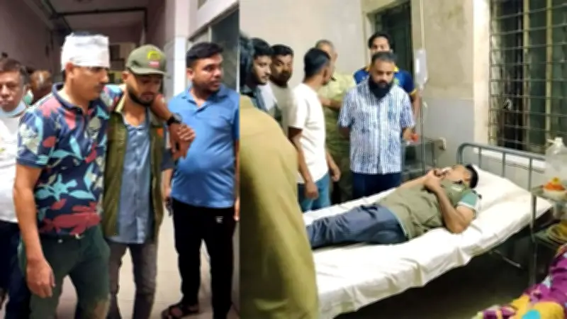 বালুবাহী মাহিন্দ্র জব্দ, বনবিভাগের দুই কর্মকর্তা পিটিয়ে আহত