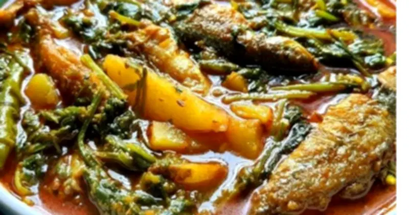পালং শাকে টেংরা মাছের পুষ্টিকর রেসিপি