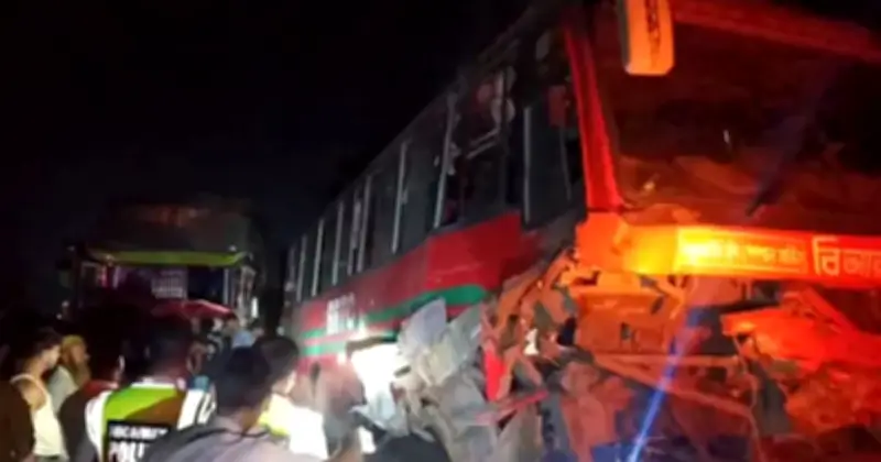 মুকসুদপুরে বাস সংঘর্ষে নিহত ২, আহত ২৫