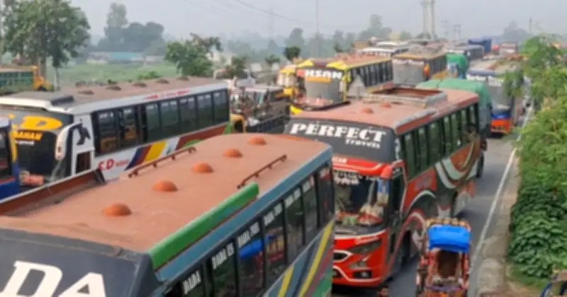 ঢাকা-টাঙ্গাইল-যমুনা সেতু মহাসড়কে ১৬ কিমি যানজট