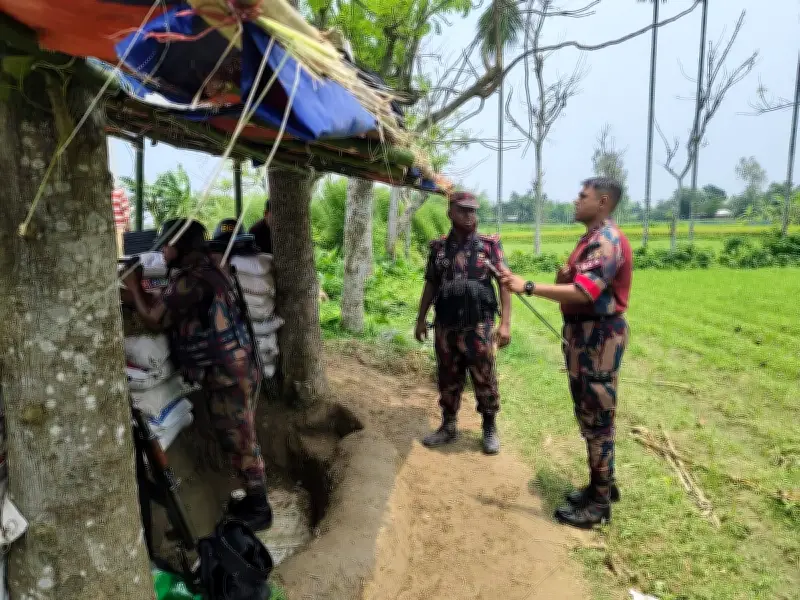 পাঁচবিবি সীমান্তে পুশ ইন ঠেকাতে বিজিবির কড়া নজরদারি