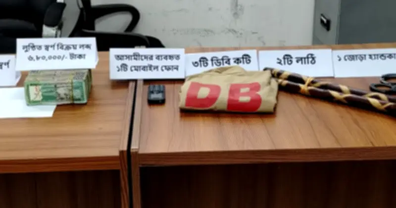 ওয়ারীতে ৫৭ ভরি স্বর্ণ ছিনতাই: গ্রেফতার ৯, উদ্ধার ১৭ ভরি স্বর্ণ