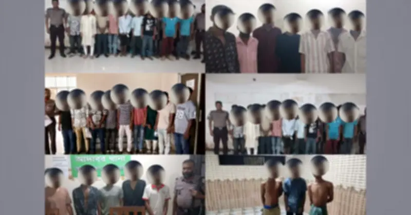 তেজগাঁও বিভাগের অভিযানে গ্রেফতার ৫২