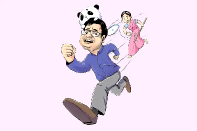 বউয়ের রাগে মাথায় প্লেট, স্বামীর করণীয়