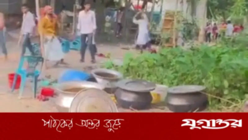 ভাঙ্গায় বিয়েবাড়িতে মাংস খাওয়া নিয়ে সংঘর্ষে আহত ১০