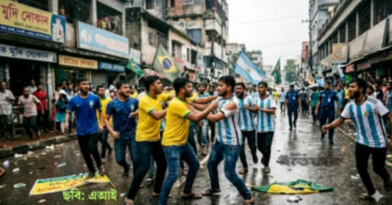 মেসির ব্যঙ্গাত্মক ছবি নিয়ে ব্রাজিল-আর্জেন্টিনা সমর্থকদের সংঘর্ষে আহত ৪
