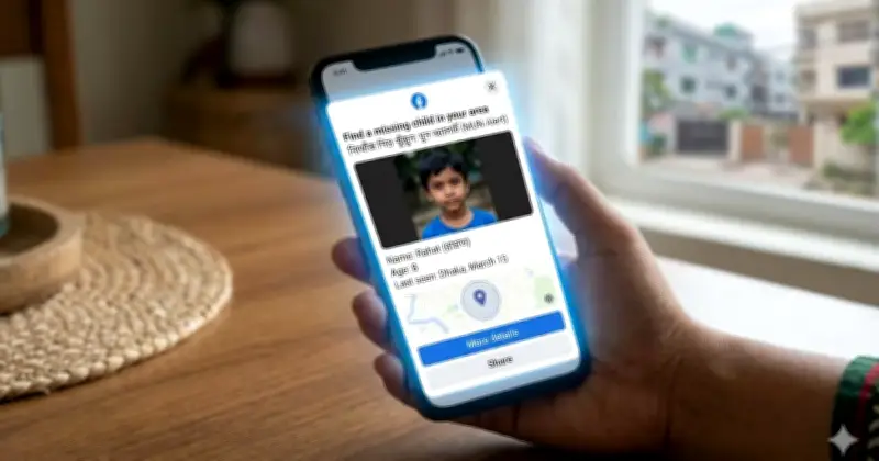 মুন অ্যালার্ট: ফেসবুকে নিখোঁজ শিশুর নোটিফিকেশন আসলে কী?