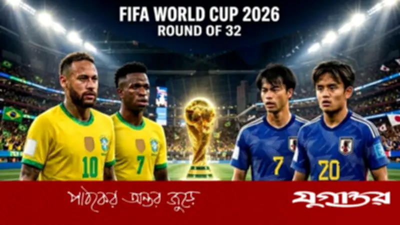 ব্রাজিল-জাপান নকআউট ম্যাচ: পরিসংখ্যান ও রেকর্ডে এগিয়ে ব্রাজিল