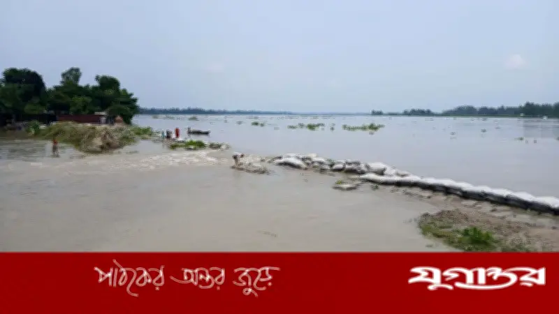 দুধকুমার নদীর পানি বৃদ্ধিতে কুড়িগ্রামে ১২ হাজার পানিবন্দি, ফসল নিমজ্জিত ৪৯৯ হেক্টর