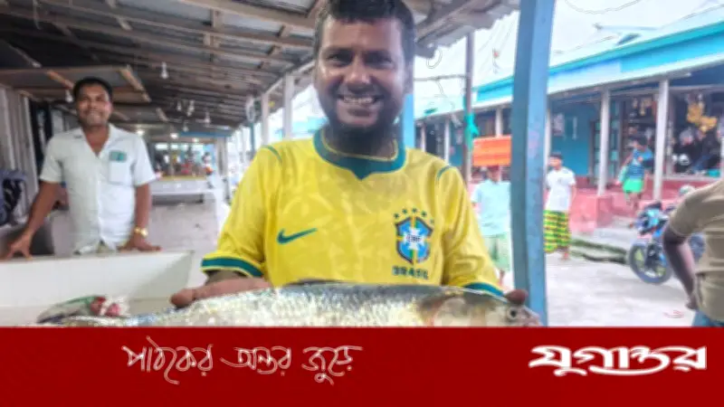 ভোলায় রাজা ইলিশের নিলাম: দুই কেজি চারশ গ্রামের মাছ ৯ হাজার ৩শ টাকায় বিক্রি