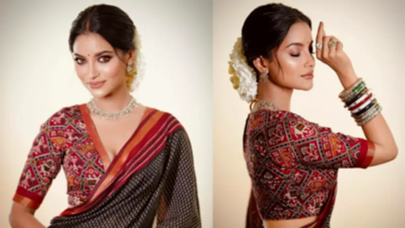 নাজিফা তুষির শাড়ির লুকে স্পেশাল স্ক্রিনিংয়ে আলো