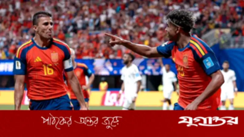 সৌদিকে ৪-০ গোলে উড়িয়ে নকআউটের পথে স্পেন, ইয়ামালের রেকর্ড গোল