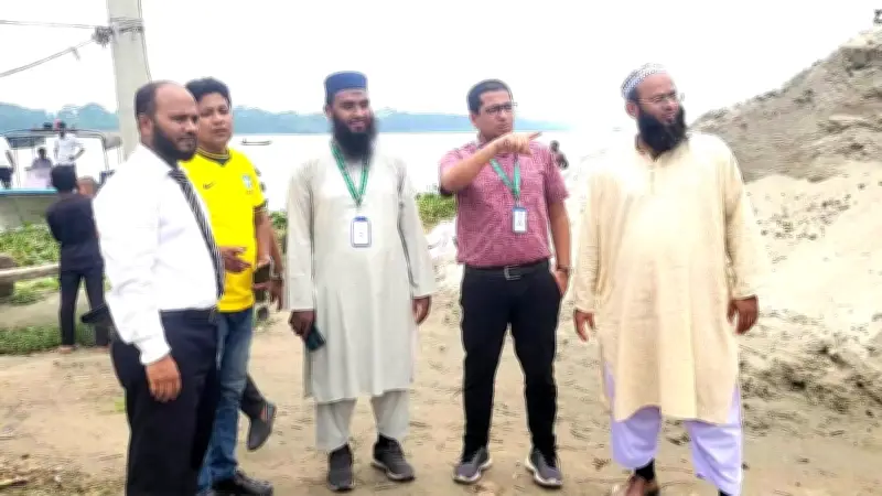 সুগন্ধা নদীতে সেতু নির্মাণের সম্ভাবনা যাচাইয়ে সেতু কর্তৃপক্ষের পরিদর্শন