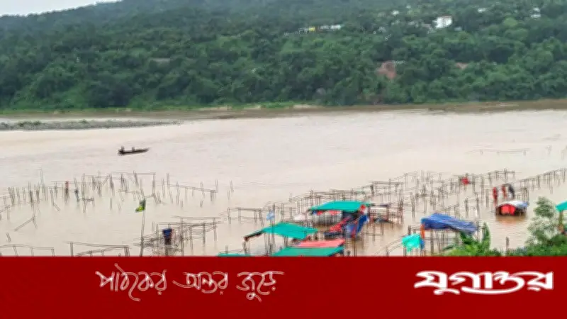 সিলেটে বৃষ্টি ও পাহাড়ি ঢলে সাদাপাথর পর্যটন বন্ধ, নিম্নাঞ্চলে পানি বাড়ছে
