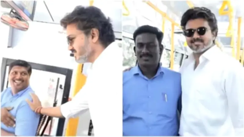 সাধারণ যাত্রীর মতো বাসে উঠে চালক-কন্ডাক্টরের সঙ্গে আন্তরিকতা, প্রশংসিত তামিল সুপারস্টার বিজয়
