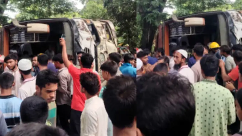 কক্সবাজার থেকে ফেরার পথে পর্যটকবাহী বাস উল্টে আহত ১০