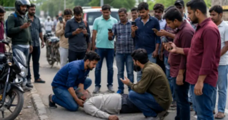 বিপদে পড়া মানুষকে সাহায্য না করে ভিডিও করা: বাইস্ট্যান্ডার ইফেক্টের নতুন মাত্রা
