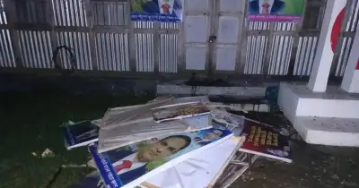 শরীয়তপুরে বিএনপি কার্যালয়ে অগ্নিসংযোগ ও ভাঙচুর