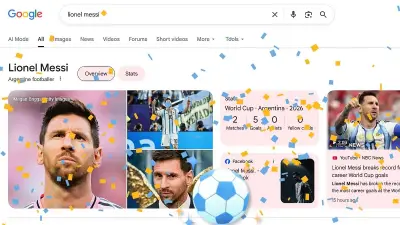 গুগলে মেসির বিশ্বকাপ রেকর্ড উদযাপনে বিশেষ অ্যানিমেশন