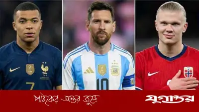 মেসির ঘাড়ে এমবাপ্পে-হল্যান্ডের নিঃশ্বাস, গোল্ডেন বুটের লড়াই জমে উঠেছে