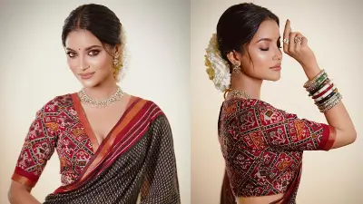 নাজিফা তুষির শাড়ির লুকে স্পেশাল স্ক্রিনিংয়ে আলো