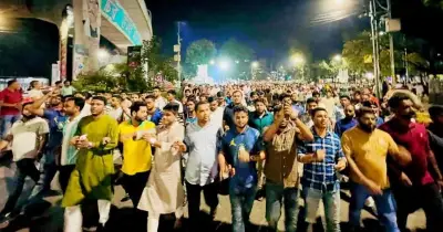 শিবির নেতার ধর্ষণ ও গুম নাটকের প্রতিবাদে ছাত্রদলের বিক্ষোভ
