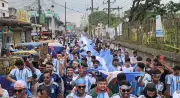 আর্জেন্টিনার ৩৩০০ ফুট পতাকা নিয়ে পলাশে শোভাযাত্রা