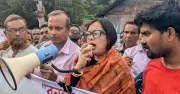 ব্রাহ্মণবাড়িয়ায় বনলতা এক্সপ্রেস প্রদর্শনী বন্ধের প্রতিবাদে মানববন্ধন