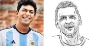 চঞ্চল চৌধুরীর মেসির স্কেচ ভাইরাল, প্রশংসায় ভাসছেন অভিনেতা