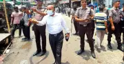 ঢাকা দক্ষিণ সিটি করপোরেশনের মোবাইল কোর্টে সড়ক-ফুটপাত উচ্ছেদ